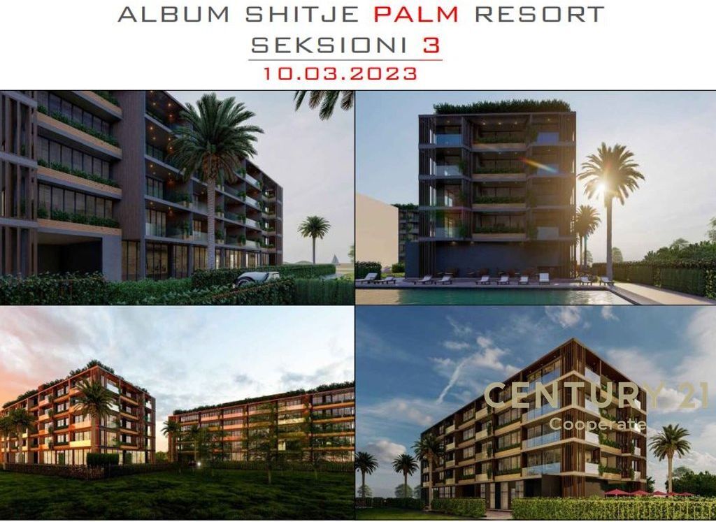 SHESIM APARTAMENT 2+1 + POST PARKIMI NE RRADHIME ME PAMJE NGA DETI-REGINA PALM RESORT 3. 303,000 € Sip. Totale  78m2
