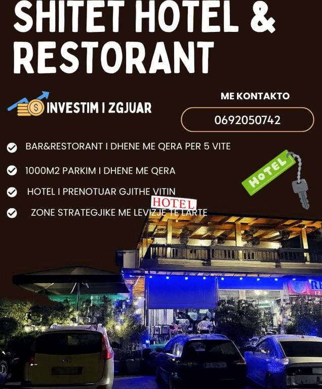 Shitet Hotel/ Bar Restorant Biznes aktiv ne Vore Buze rruges nacionale e vjeter