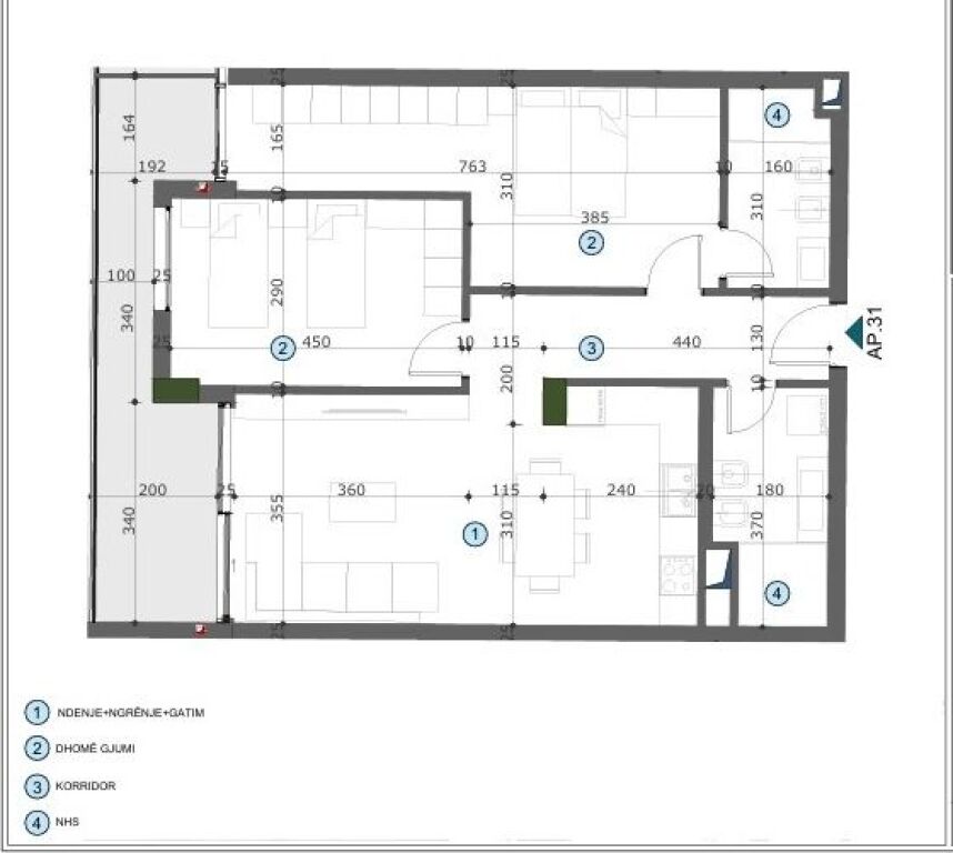 SHITEN 3 APARTAMENTE – MOA Residence, pranë Casa Italia