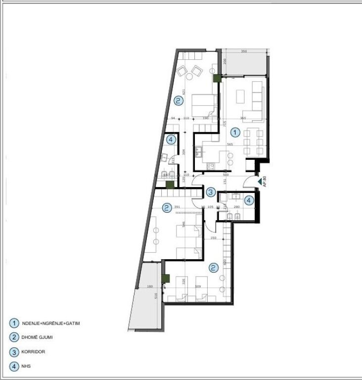 SHITEN 3 APARTAMENTE – MOA Residence, pranë Casa Italia
