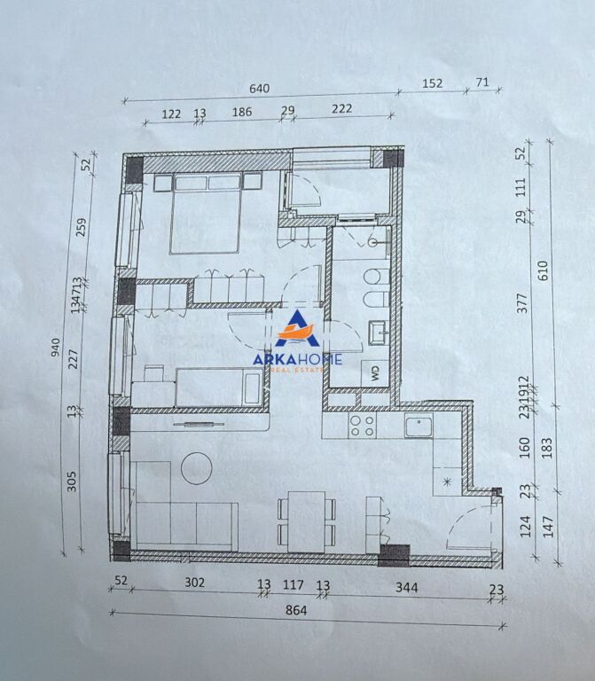 SHITET APARTAMENT 1+1+BALLKON "REZIDENCA KADIU,ALI DEM" 104.000 EURO