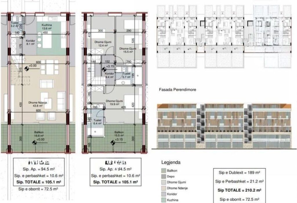Apartament Dublex 3+1 ne Shitje ne Porto Lalzi