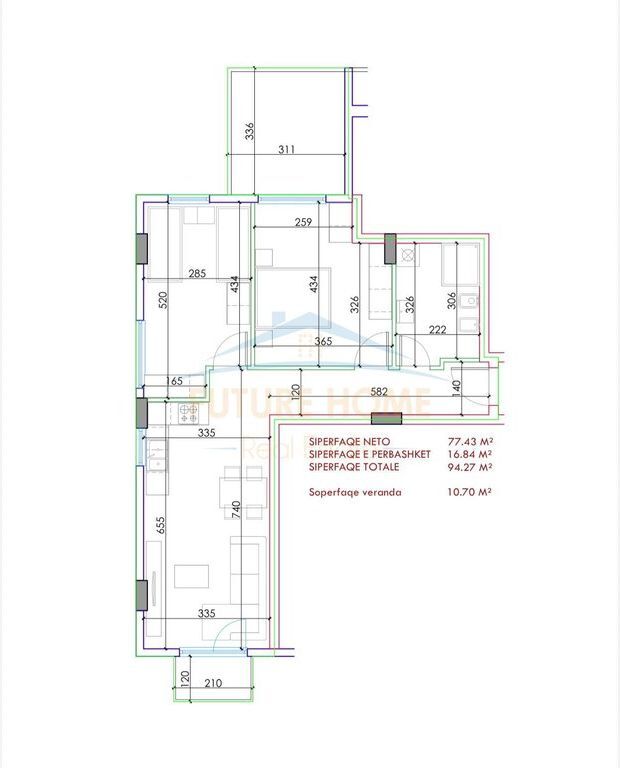 In vendita, Appartamento 2+1, Complesso UrbanVista Tirana, Don Bosko