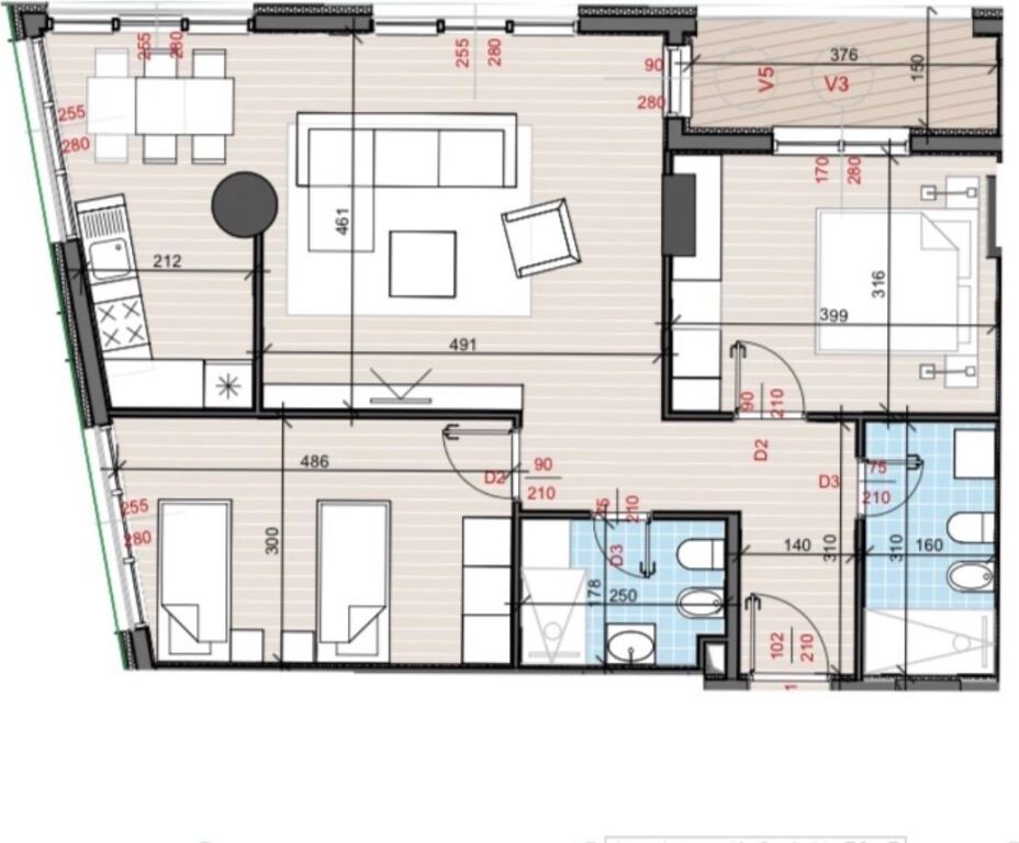 Shitet apartament 2+1+2 – Golden Gate