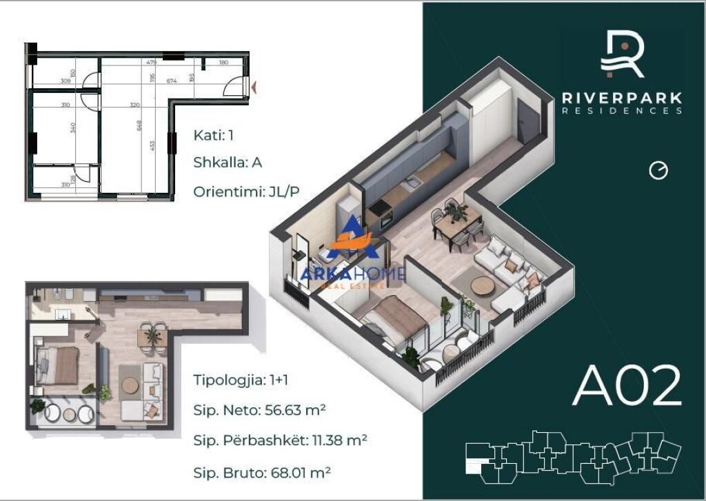 VENDESI APPARTAMENTO 1+1 "COMPLESSO RIVER PARK" PREZZO TRATTABILE