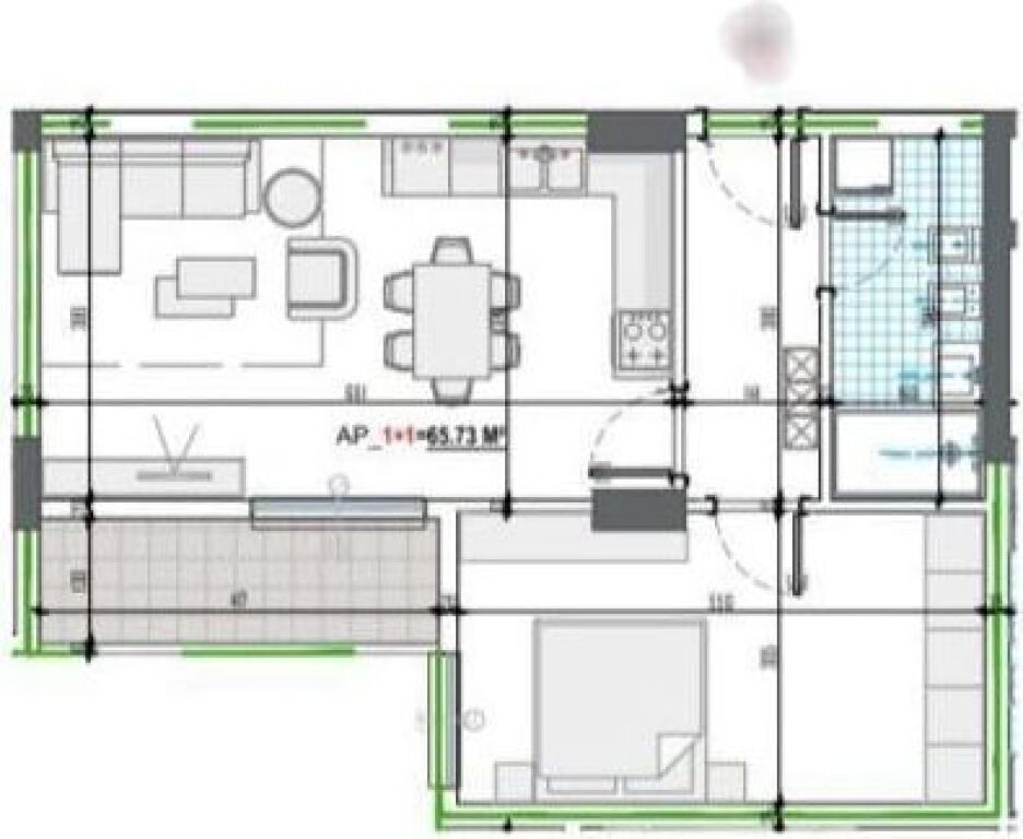 Apartment 1+1 for sale Paskuqan !