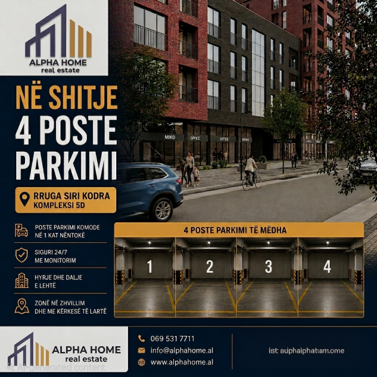FOR SALE – 4 PARKING SPOTS