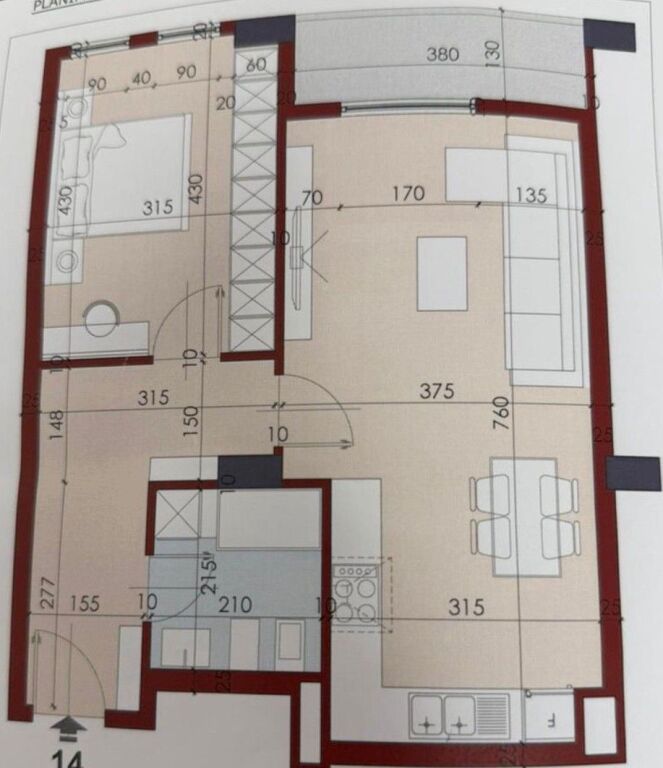 🏢Dibra Street, near Police Station No.4, apartment 1+1 for sale, 135,000€uro