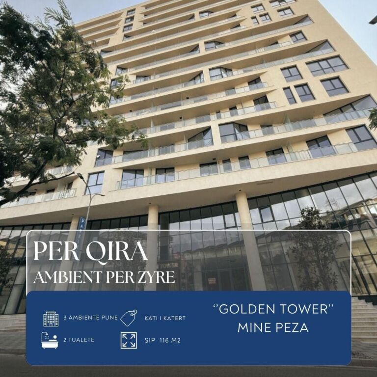 🏢 Locale per Uffici in Affitto | Golden Tower Residence – Mine Peza