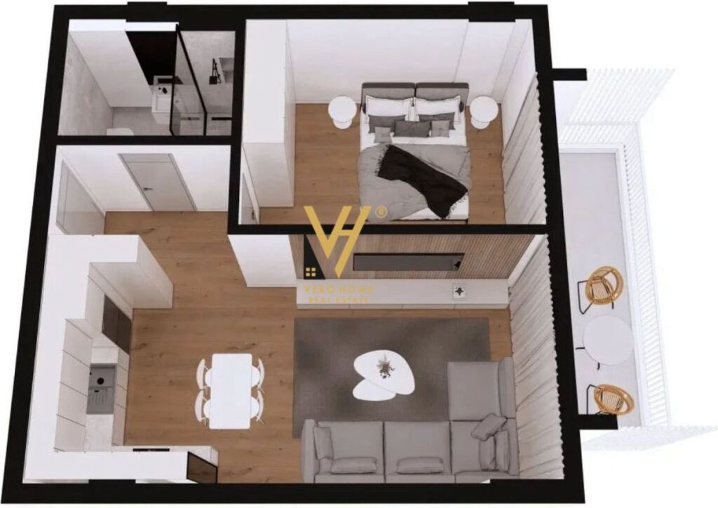 SHITET APARTAMENT 1+1+BLK TE REZIDENCA VIKTORI, QERRET 110.000 EURO