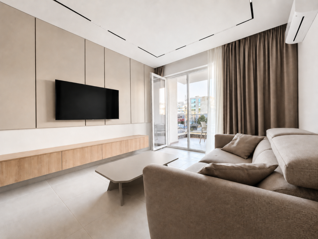 Shitet apartament 1+1 i mobiluar ne Golem