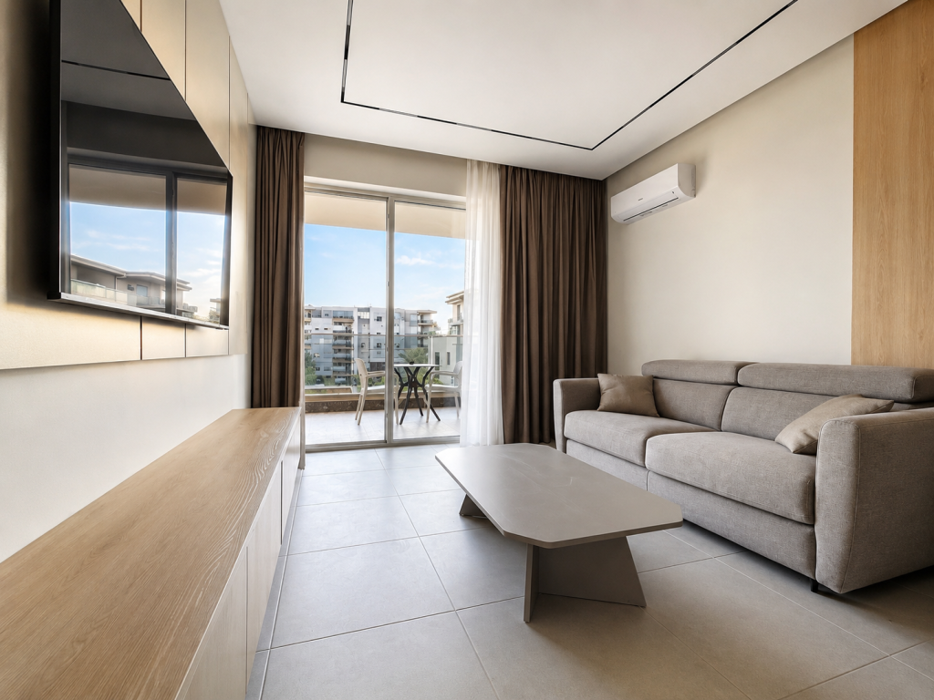 Shitet apartament 1+1 i mobiluar ne Golem