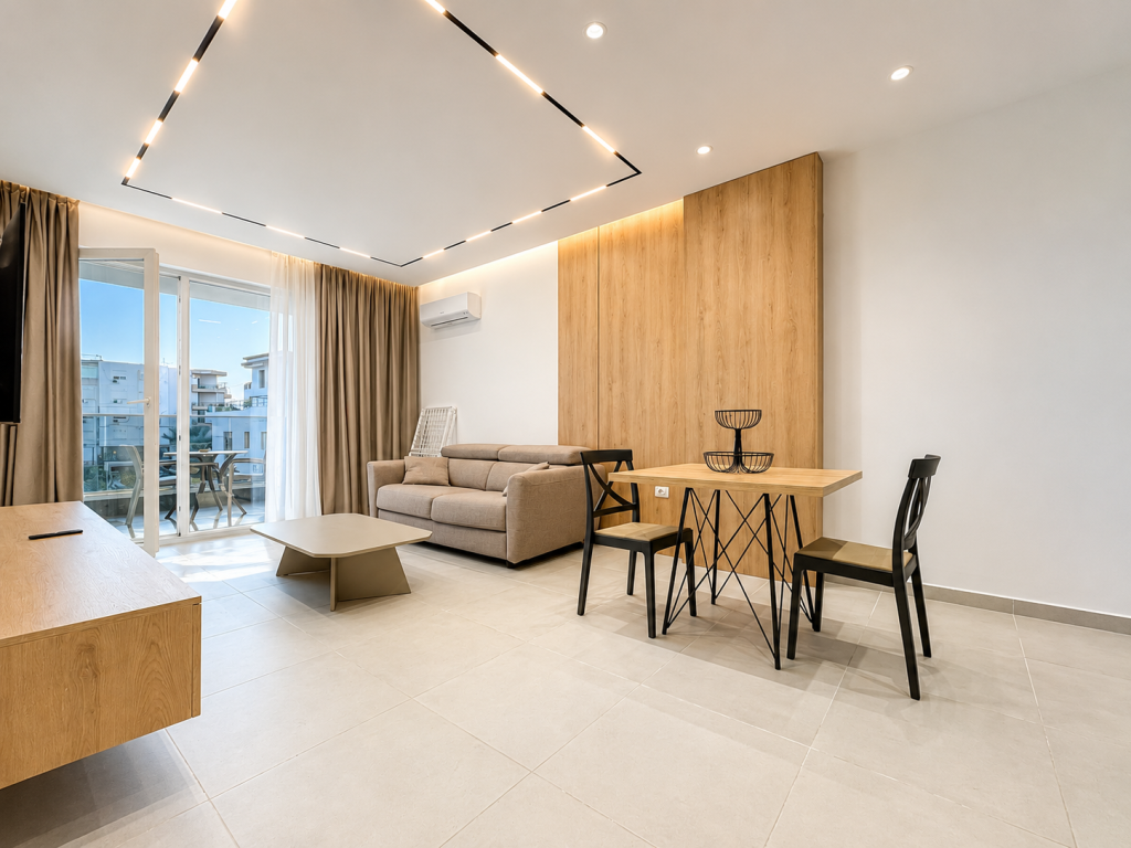 Shitet apartament 1+1 i mobiluar ne Golem
