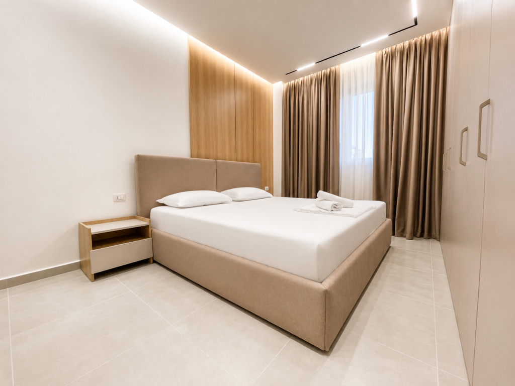 Shitet apartament 1+1 i mobiluar ne Golem