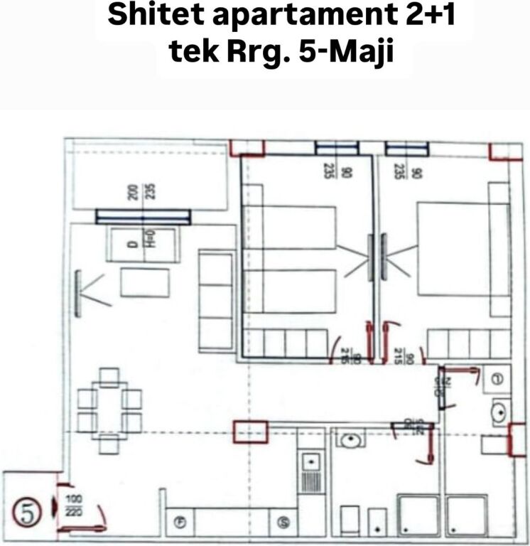 Apartament per shitje 5-Maji
