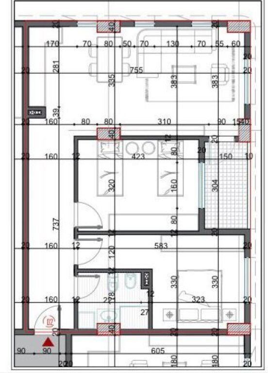 Apartment 2+1 for sale, Paskuqan (Golden Hand) (Suvatimi phase building) 1450 euros per m2