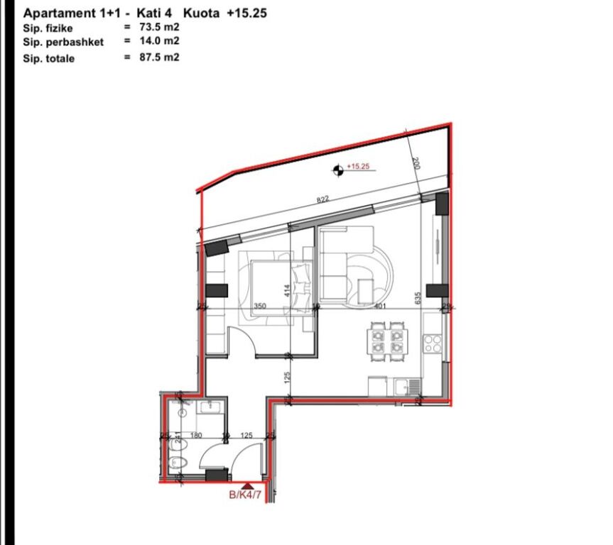 We sell 1+1 Apartment at Aluna 5 in Paskuqan - 87.5 m2 - Perfect floor plan