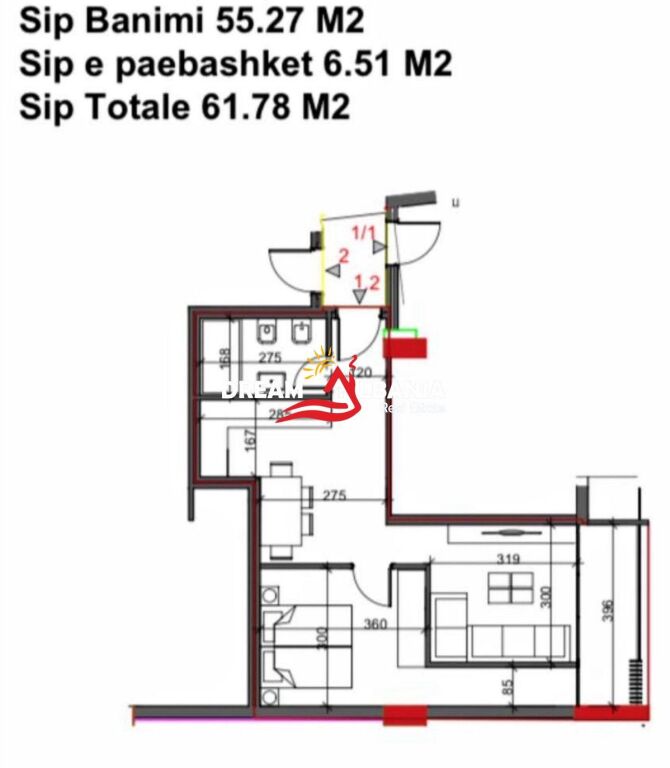 Apartament 1+1 Ne Shitje Ne Ali Dem (ID 411111572)