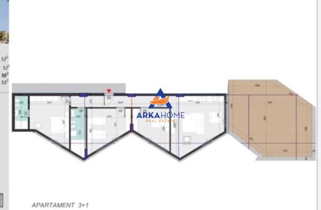 SHITET APARTAMENT 3+1+3 BALLKONE "PRANE ZOJES SE KESHILLIT TE MIRE ,RRUGA DRITAN HOXHA" 264.600 EURO