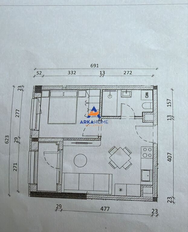 VENDESI APPARTAMENTO 1+1+BALCONE "REZIDENCA KADIU,ALI DEM" 77280 EURO