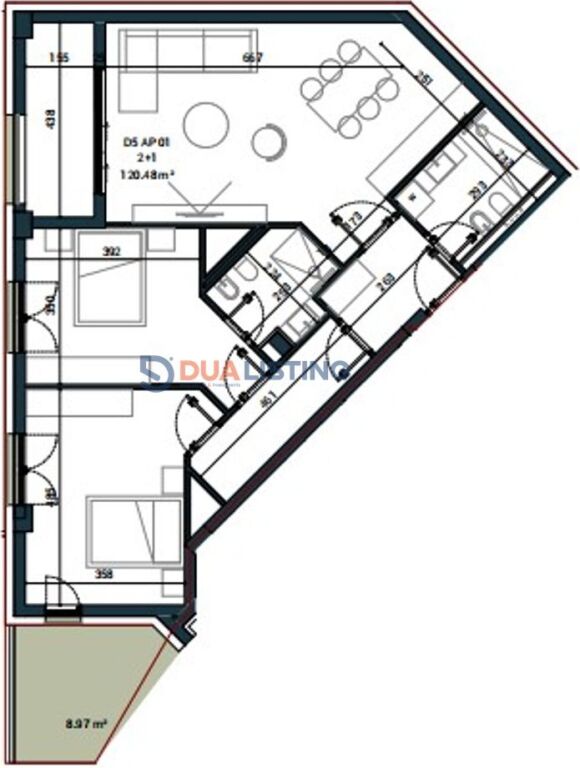 Shitet Apartament 2+1 ne Sun Palase, Dhermi!