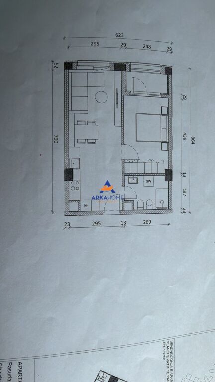 SHITET APARTAMENT 1+1+BALLKON "REZIDENCA KADIU,ALI DEM" 92160 EURO