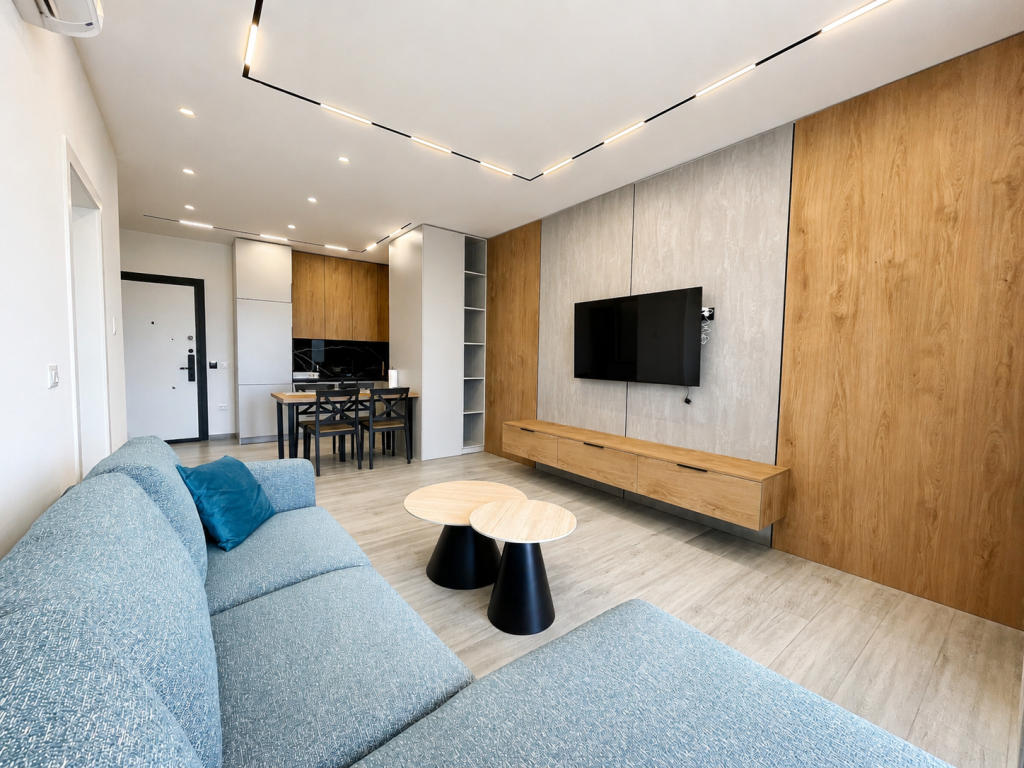 Shitet Apartament 1+1 i Mobiluar me Pamje Deti - Qerret, Kavaje