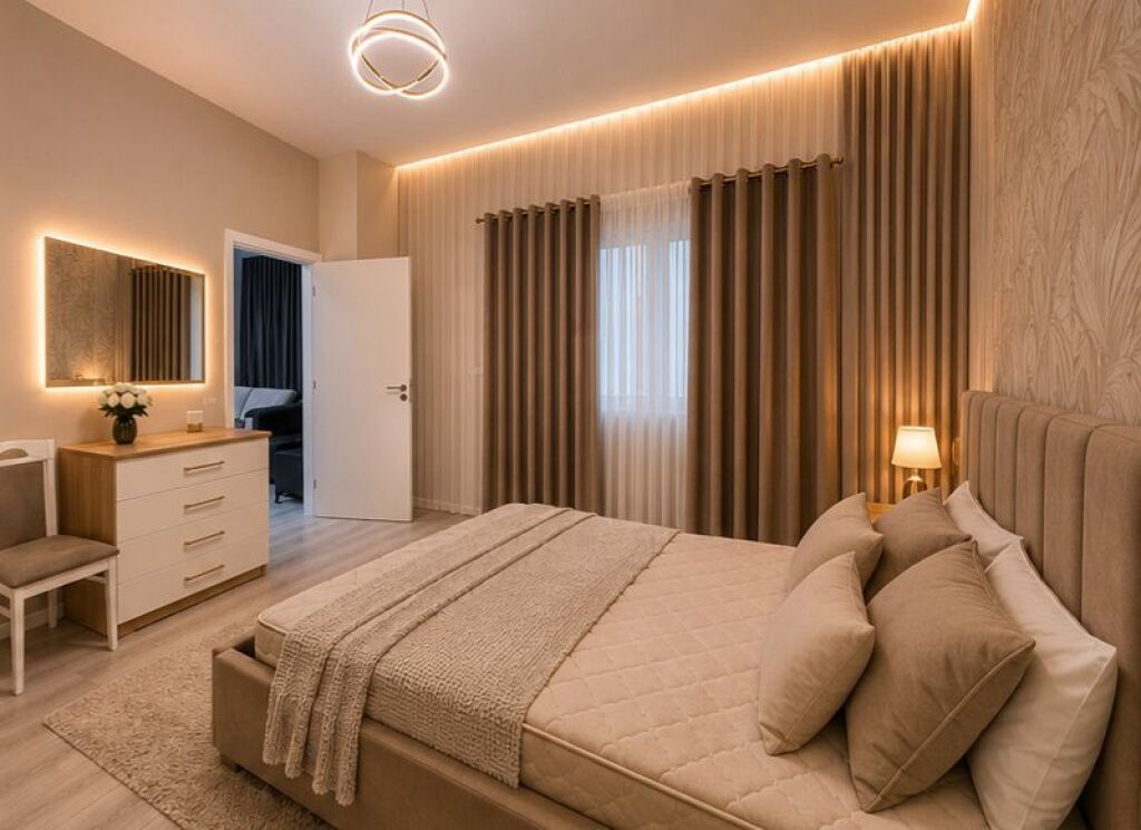 Bulevardi i Ri, jepet me qera apartament modern 2+1+2 (depo dhe post parkimi).