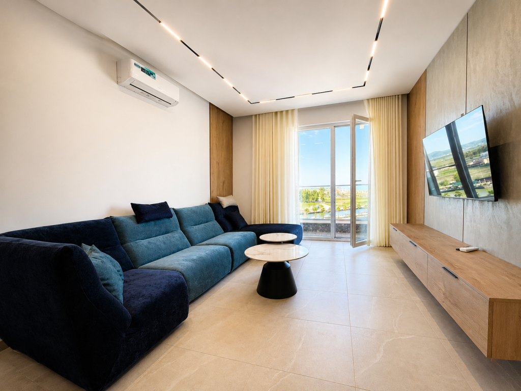 Shitet Apartament 1+1 i Mobiluar me Pamje Deti - Qerret, Kavajë