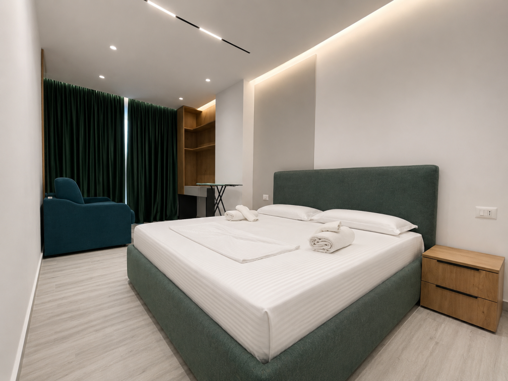 Shitet Apartament 1+1 i Mobiluar me Pamje Deti - Qerret, Kavaje