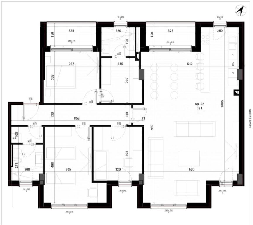 SHITET APARTAMENT 4+1 ne PARK HOUSE