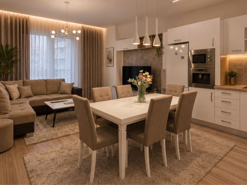 Bulevardi i Ri, jepet me qera apartament modern 2+1+2 (depo dhe post parkimi).