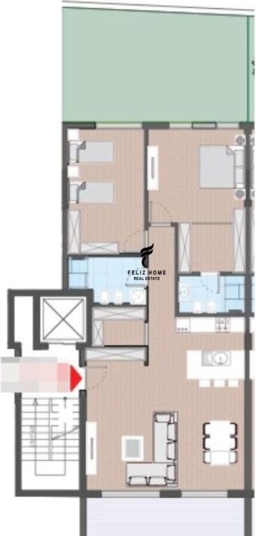 SHITET APARTAMENT 2+1 FARKE 345.000 EURO FH-75730