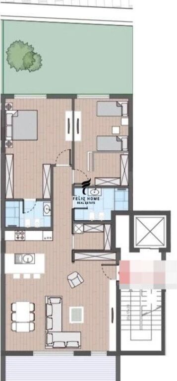 SHITET APARTAMENT 2+1 FARKE 340.000 EURO FH-75732
