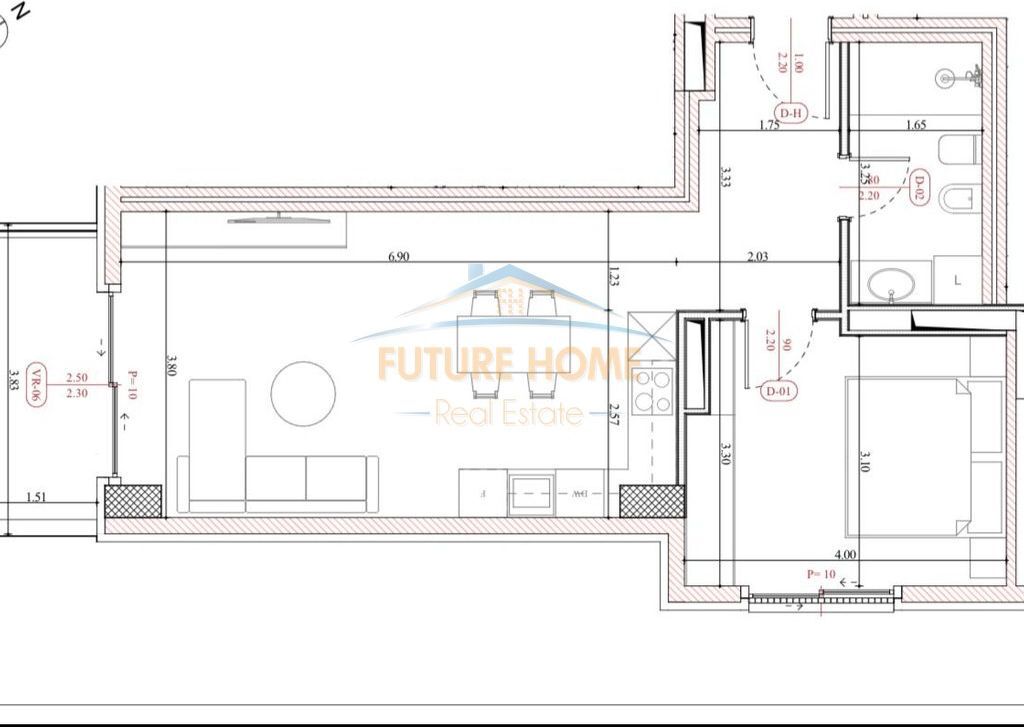 For sale, Apartment 1+1, Almar Residence, Mali i Robit 125,188 €