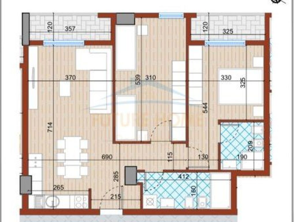 For sale, Apartment 2+1, UrbanVista Complex Tirana, Don Bosko