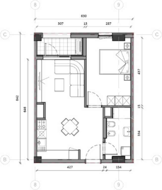 Apartment 1+1 for sale – Kaimi