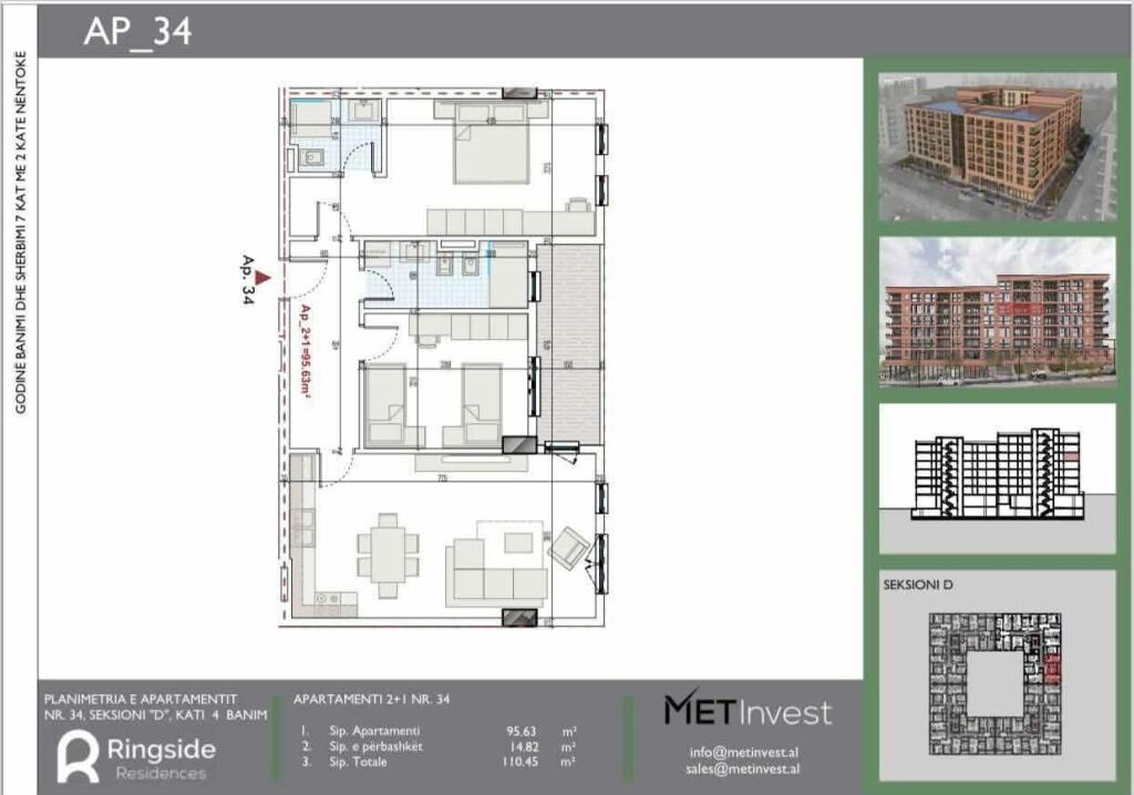 FOR SALE APARTMENT 2+1+2 - PASKUQAN, TIRANA