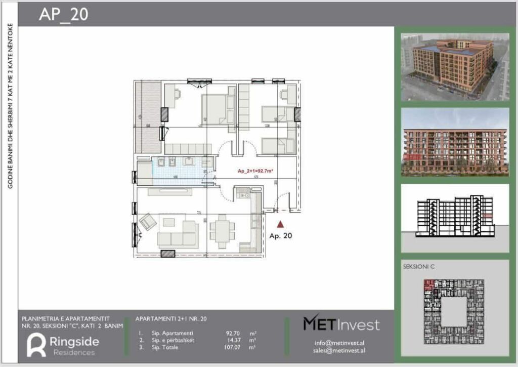 APARTMENT 2+1 FOR SALE - PASKUQAN, TIRANA