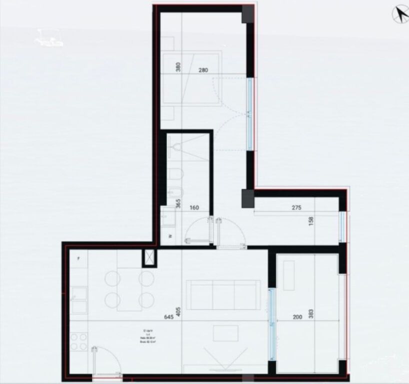 Shitet Apartament 1+1 Square Village - Dhërmi