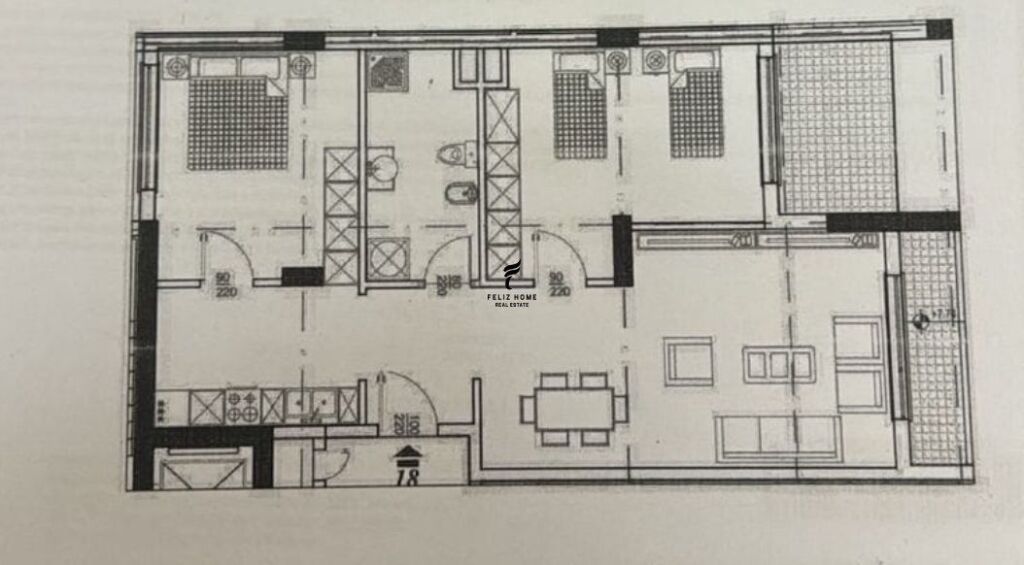SHITET APARTAMENT 2+1 KOPSHTI BOTANIK 220.000 EURO FH-76725