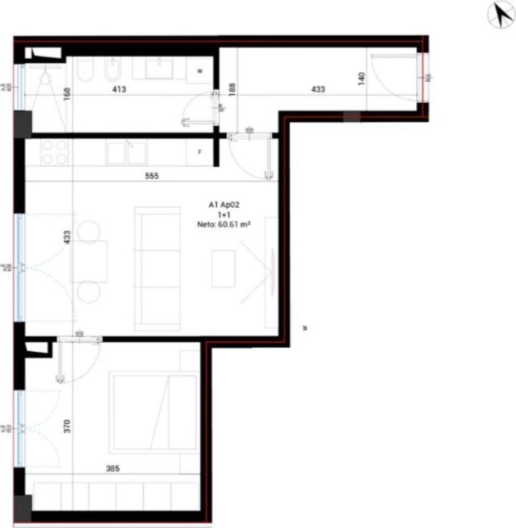 Shitet Apartament 1+1 Square Village - Dhërmi