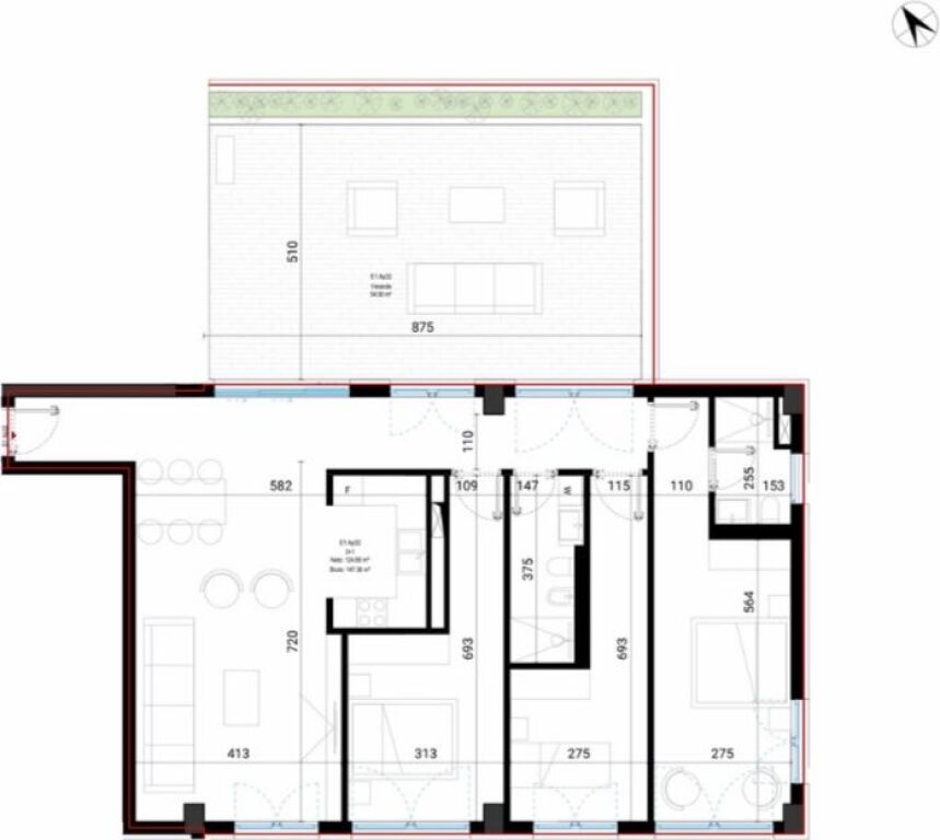 Apartment 3+1 for Sale Square Village-Dhërmi