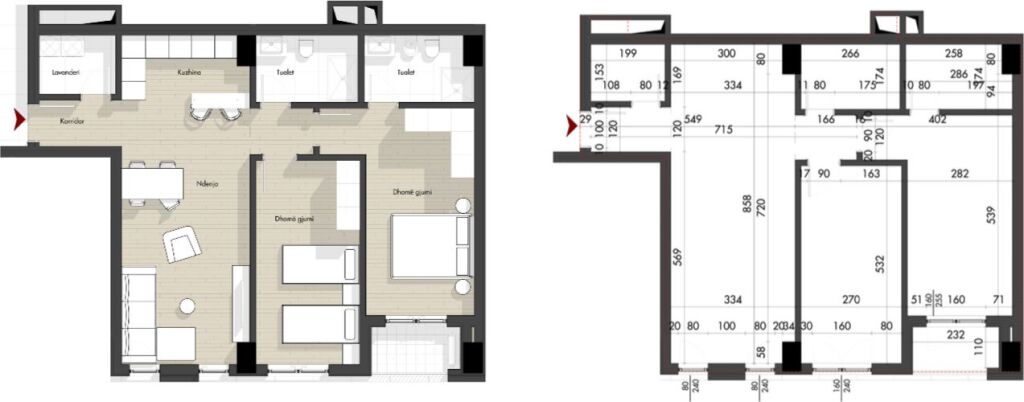 Super prezzo! Appartamento 2+1+2 in Vendita a 📍 Porcelan, presso Splendor Residence. 1500€/m2 = 💶 174'100€