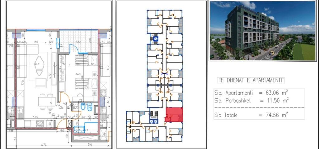 Apartment 1+1 for sale, Kamez near Sports Fields 71,000 Euro