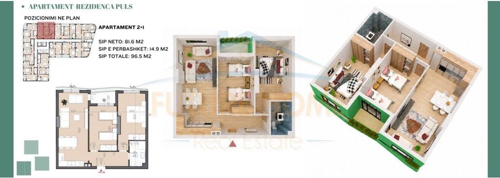 Shitet Apartament 2+1,Rezidenca Puls,Rruga e Dibres