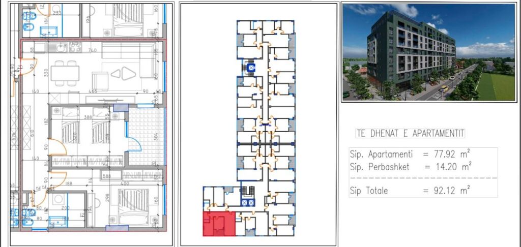 Apartment 2+1 for sale, Kamez near the Sports fields 88,000 Euro