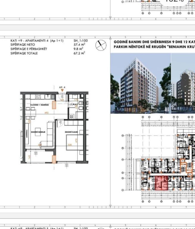 Apartament 1+1 per shitje te fusha