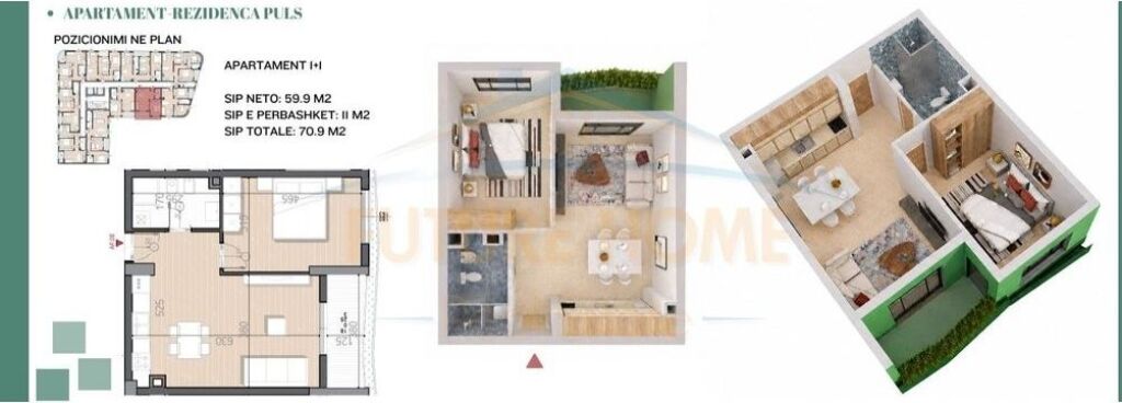 Apartment 1+1 for sale, Puls Residence, near American Hospital 2