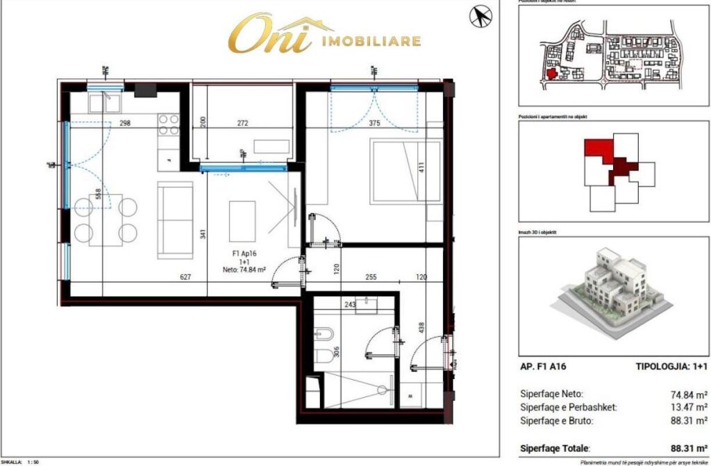 FOR SALE APARTMENT 1+1 DHERMI
